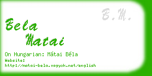 bela matai business card