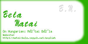 bela matai business card